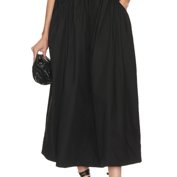 L’Academie Arman Poplin Set XS Black Crop Top & Maxi Skirt with Pockets - Picture 4 of 10